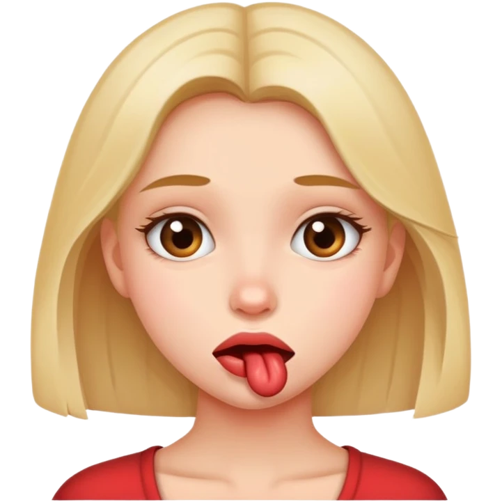 Shy girl biting lip emoji