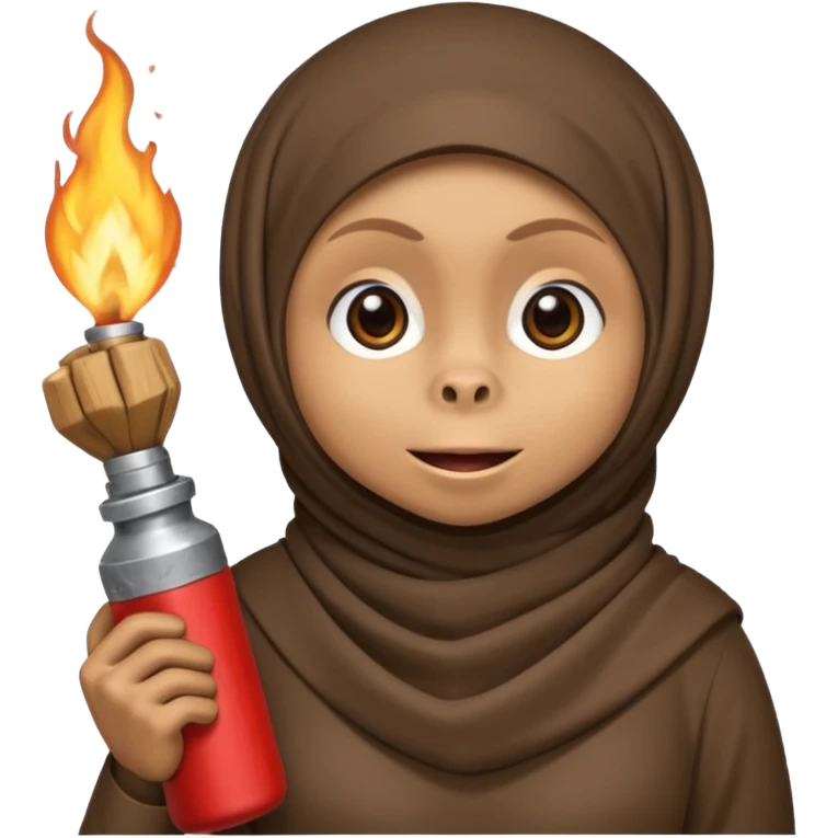 Monkey wearing a hijab and holding dynamite  emoji