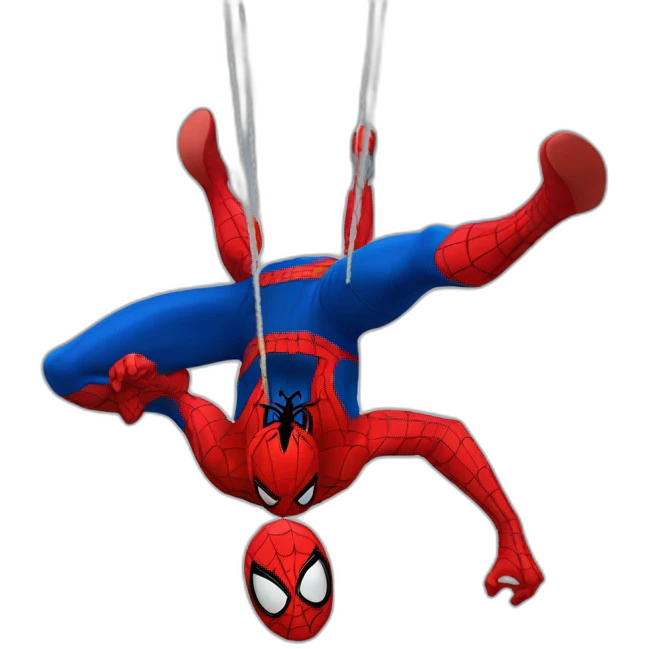 spider-man full body swinging emoji