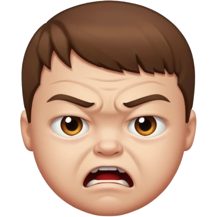 Angry Down syndrome boy  emoji
