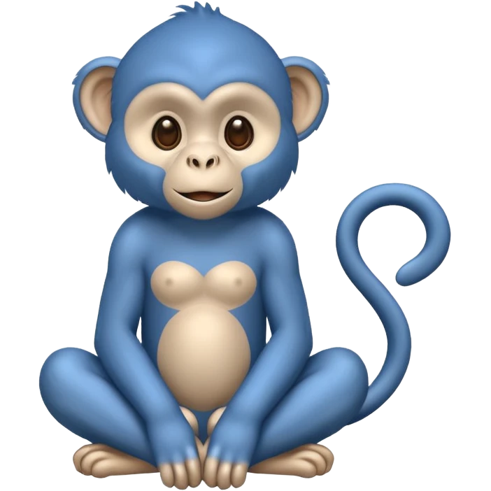 blue monkey emoji