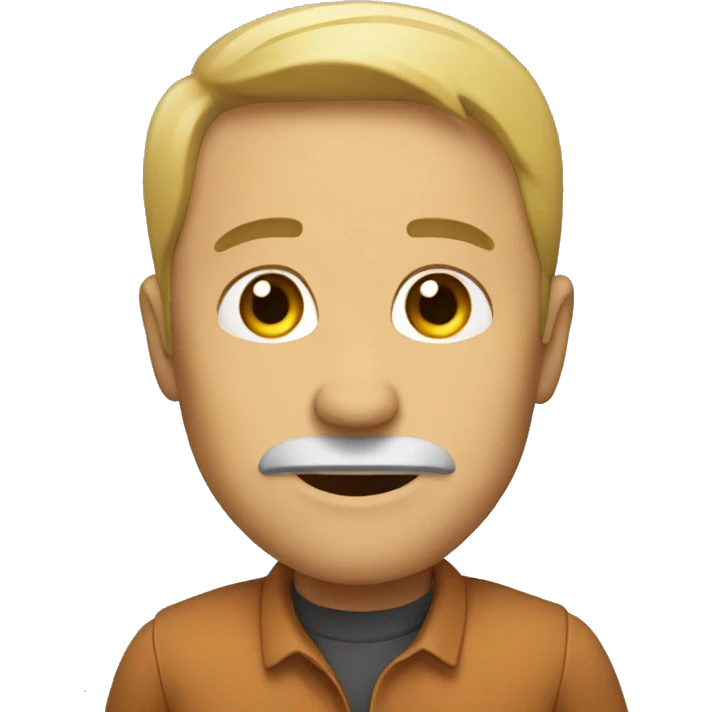 Man saying bye emoji
