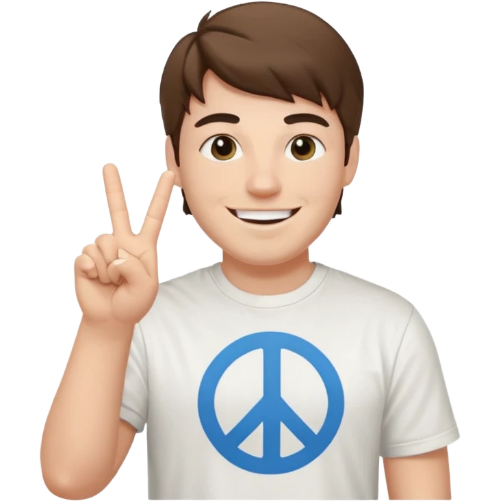 Mr Beast doing this sign "✌️". MR BEAST (the youtuber) emoji