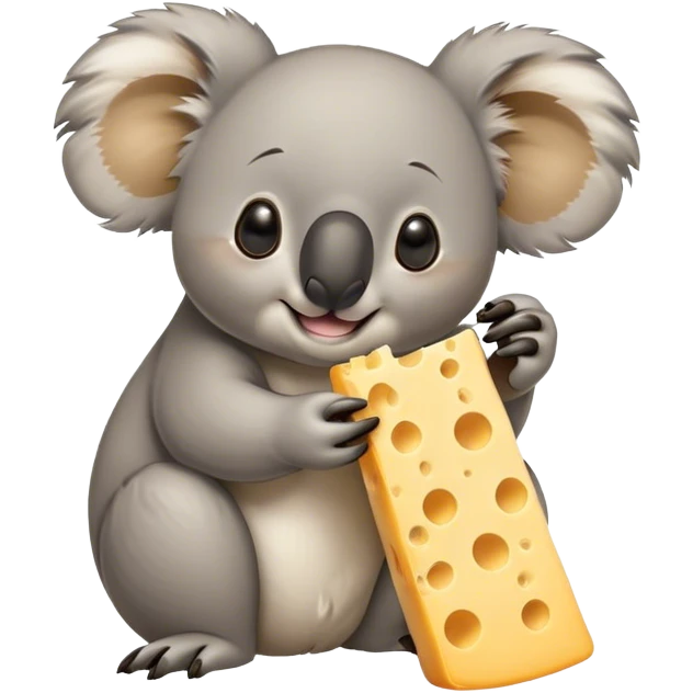 Koala eating cheese emoji