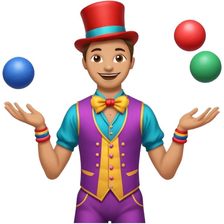 a Circus juggler juggling two balls emoji
