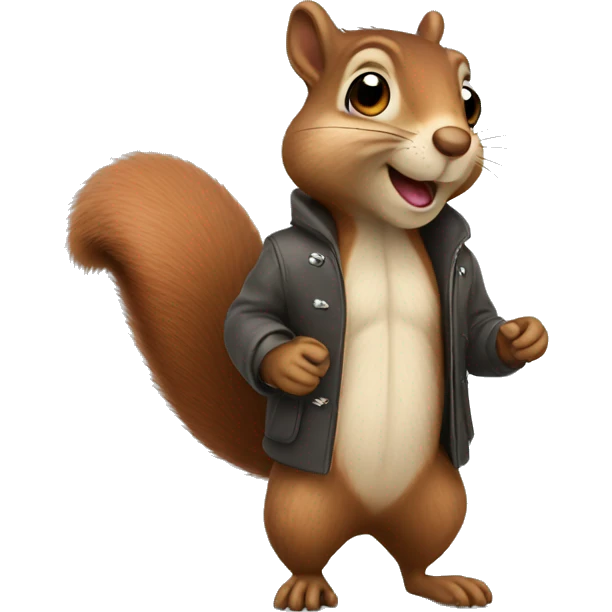 Squirrel wearing coat emoji