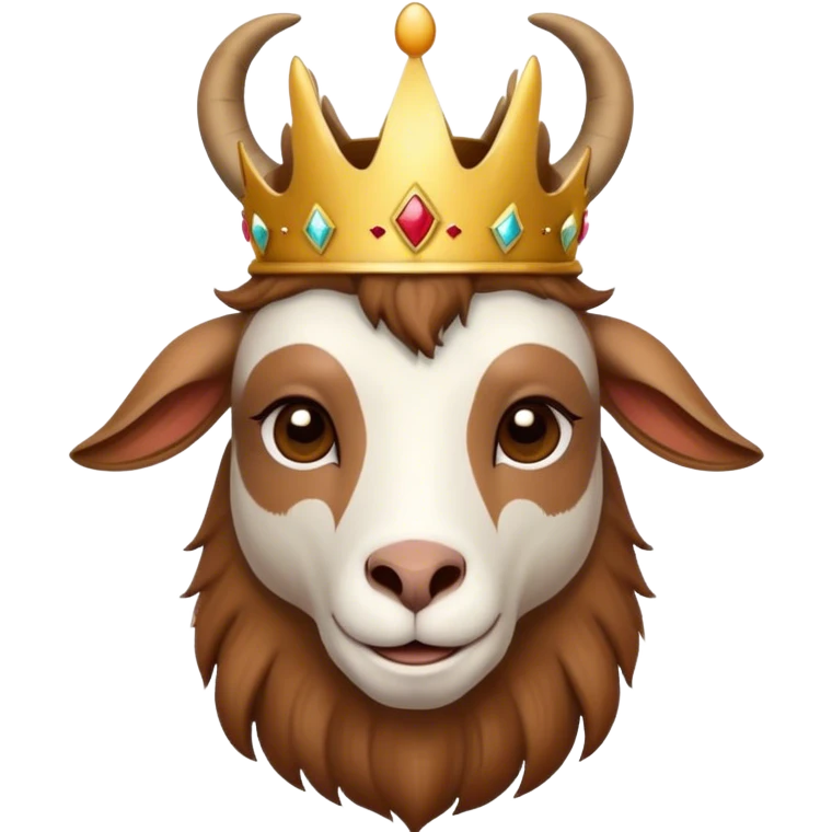 goat with a crown on its head emoji