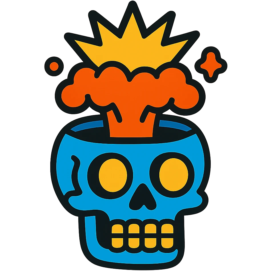 mindblown skull emoji