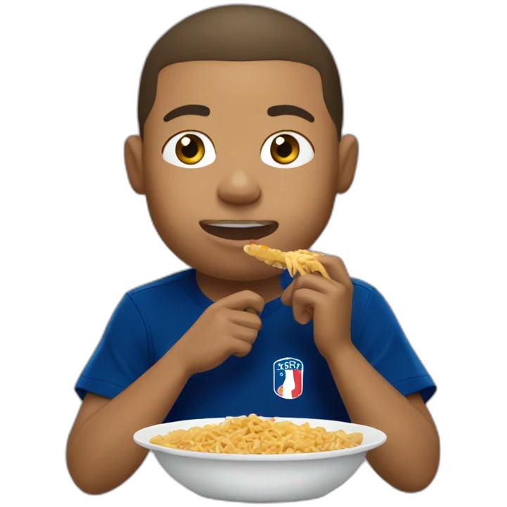 mbappe france eating emoji