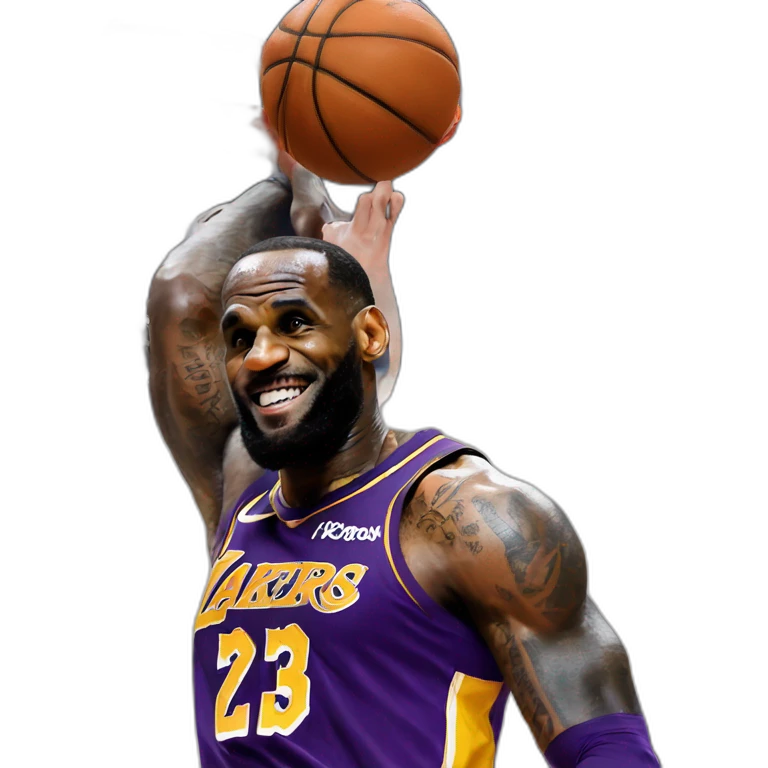 Lebron James dunking emoji