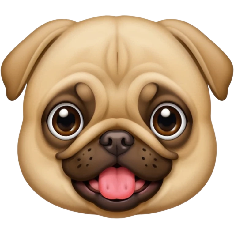 Pug with tongue emoji
