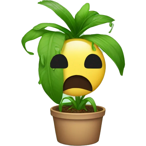 crying houseplant emoji