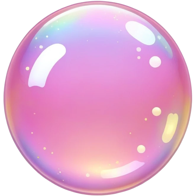 pink and gold bubble emoji