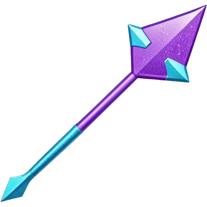 Glitter Roxo e Ciano Flecha emoji