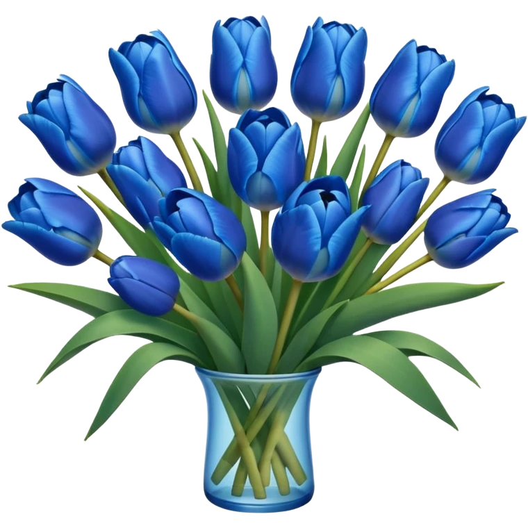 Ramo de tulipanes celestes  emoji