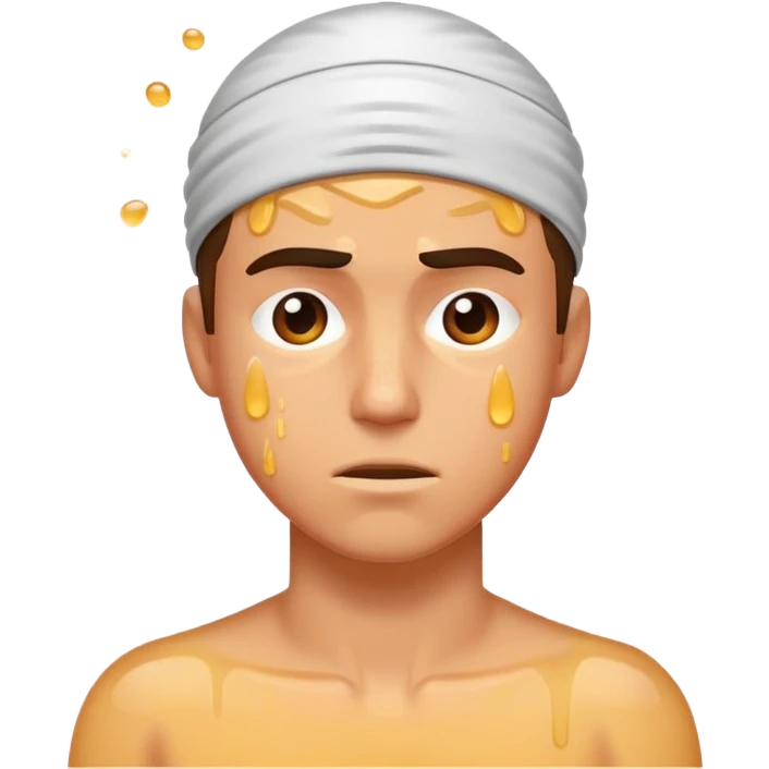 shook with a lot of sweat from forehead  emoji