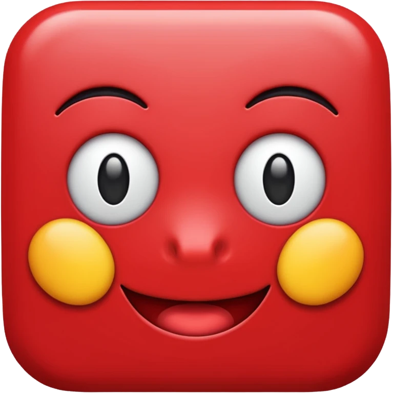 simple X emoticon in red emoji