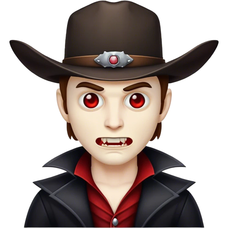 Vampire cowboy emoji face emoji
