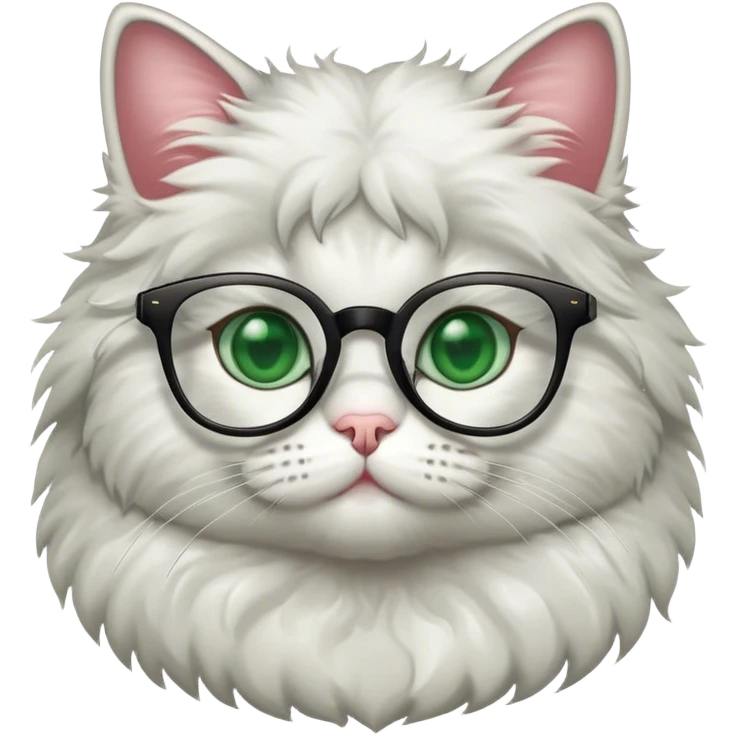 un chat avec des lunettes emoji
