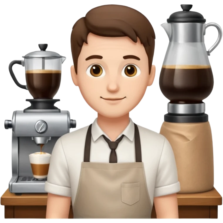 barista man with apron emoji