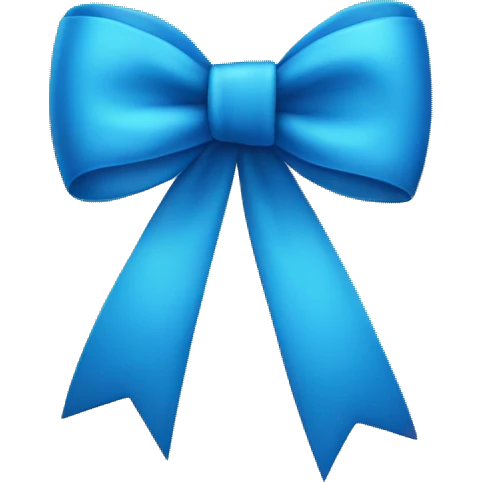 blue bow emoji