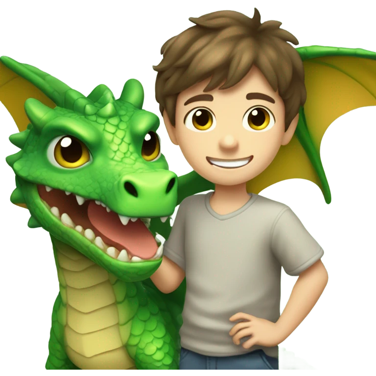 Boy with dragon  emoji