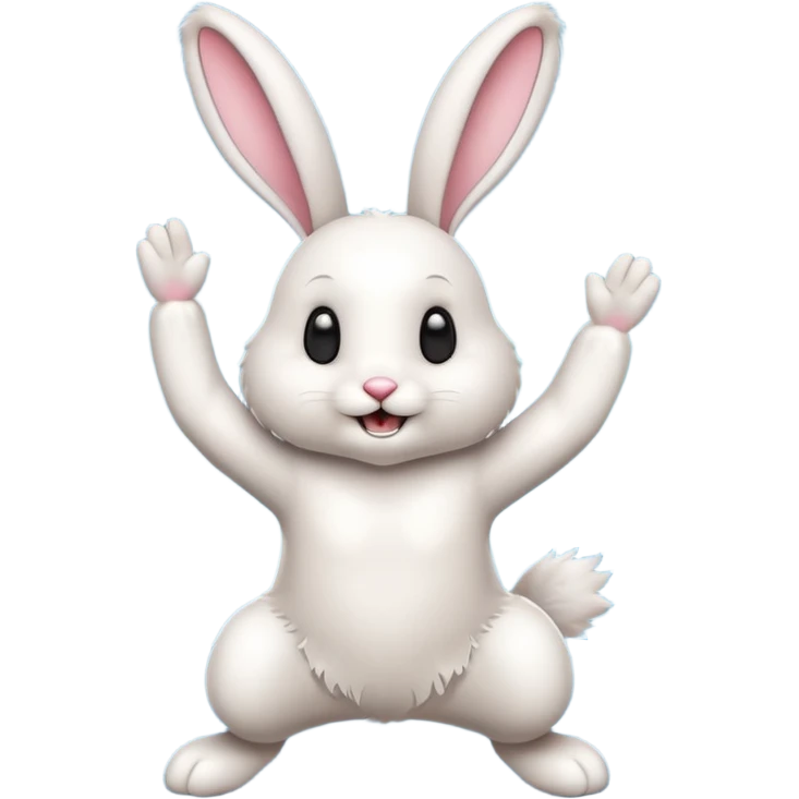Excited bunny dancing emoji