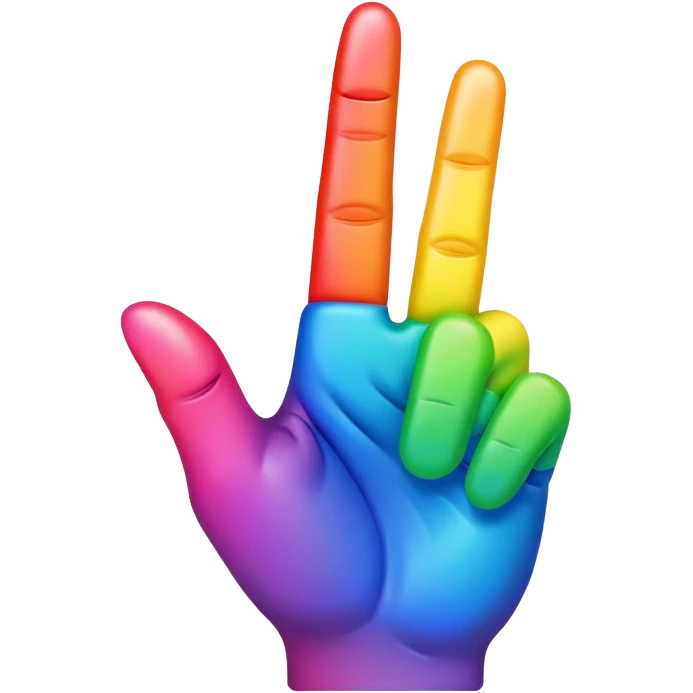 rainbow middle finger emoji