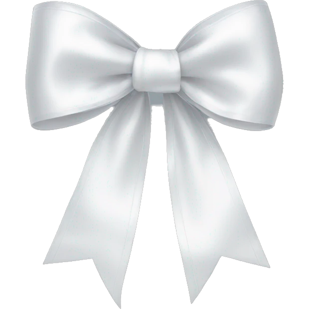 white satin bow emoji
