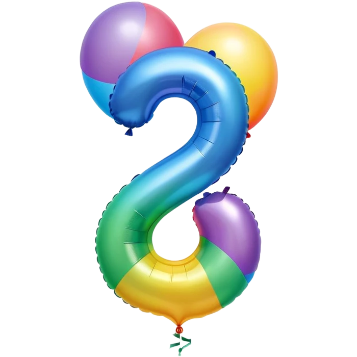 Balloons that say 52 emoji