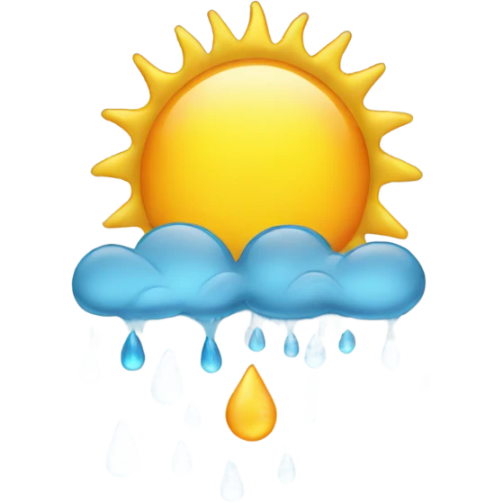 Sun plus rain  emoji