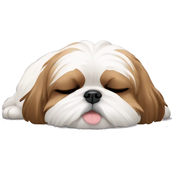 Shih tzu sleeping emoji