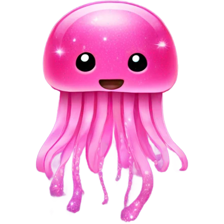 Pink jellyfish with glitter  emoji