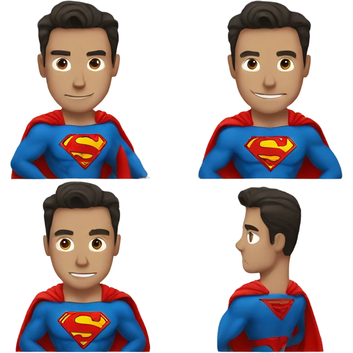Superman-with-coffee emoji
