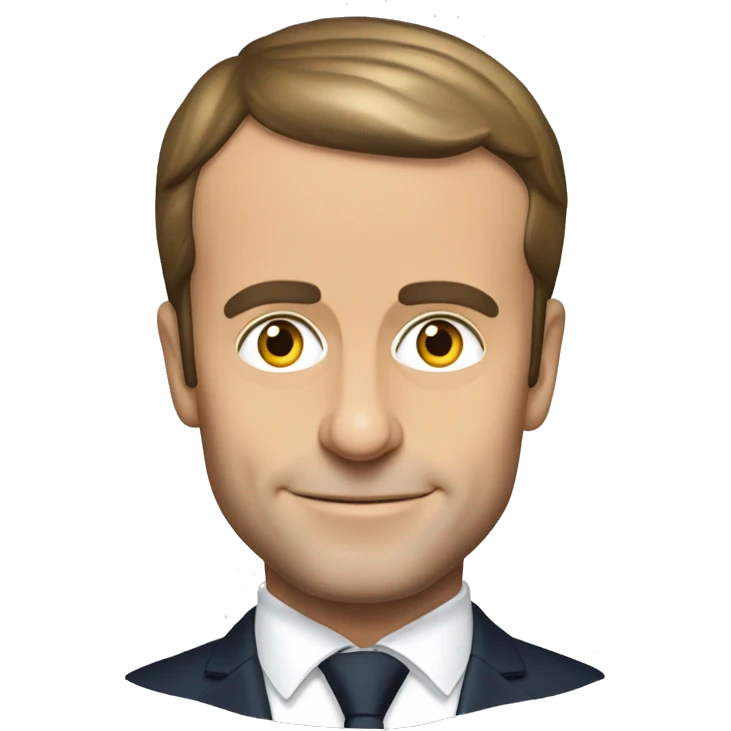 Emmanuel Macron , président de la république emoji
