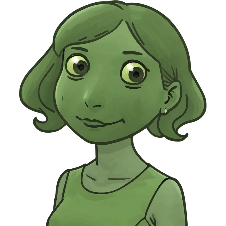A newsie wearing a dress emoji