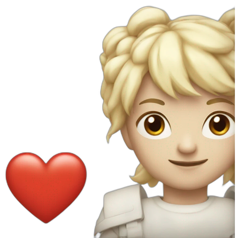 Coeur bleu et rouge emoji