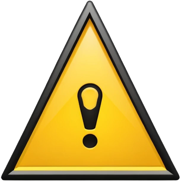 yellow warning triangle with black exclamation mark emoji