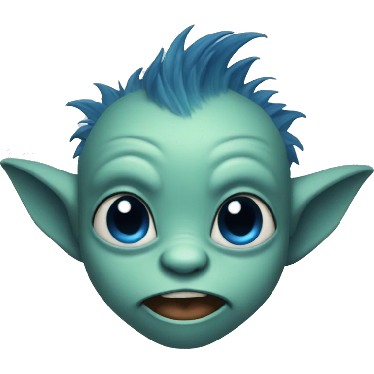 blue Gremlin face emoji