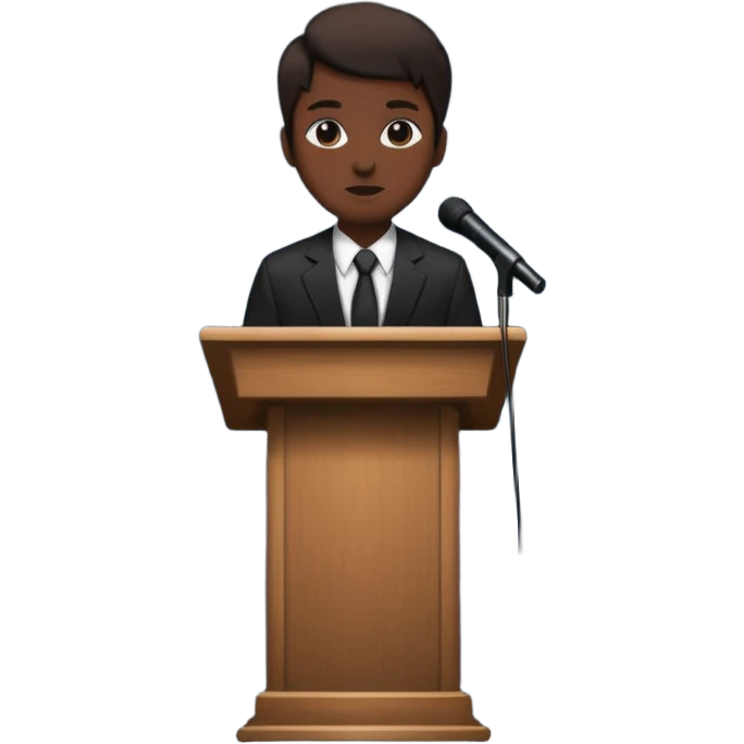 person silhouette speaking from a podium emoji