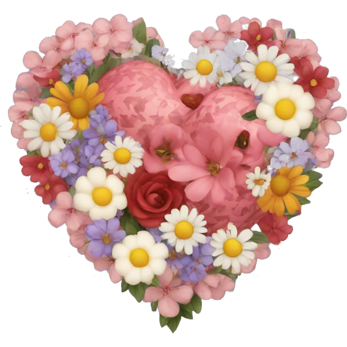 Heart emoji with flowers  emoji