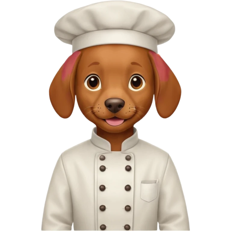 Vizsla wearing chef coat emoji