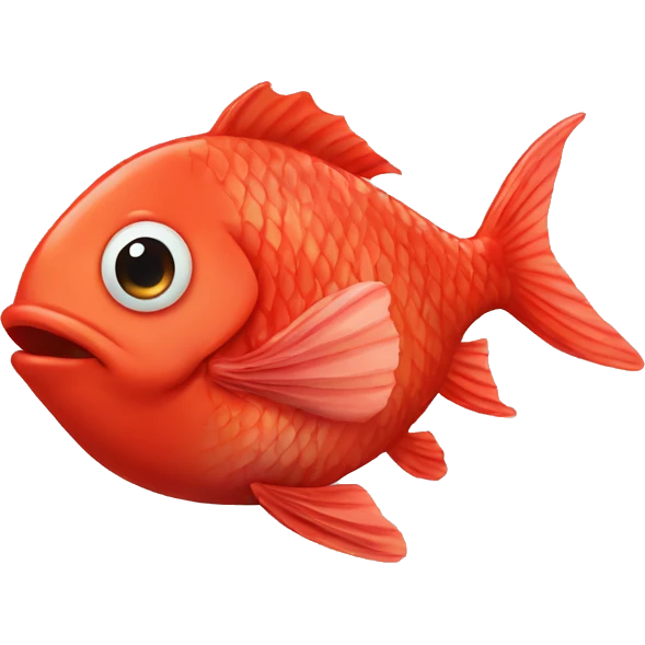 red fish holding a heart emoji