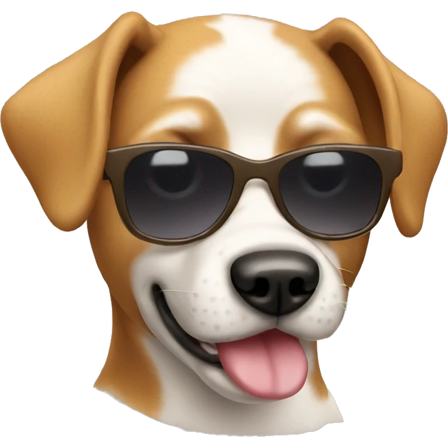 Dog with sunglasses emoji