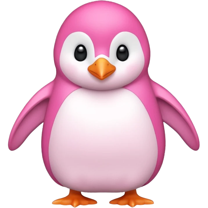 Pink penguin emoji