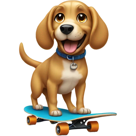 Dog riding a skateboard  emoji