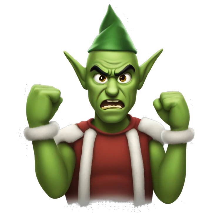 Angry elf with a fist emoji