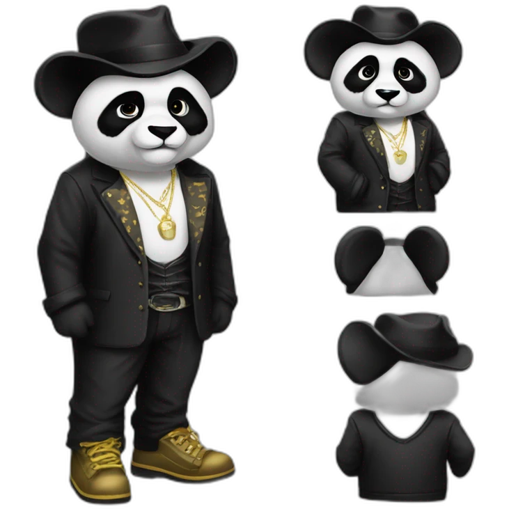Pimp panda emoji