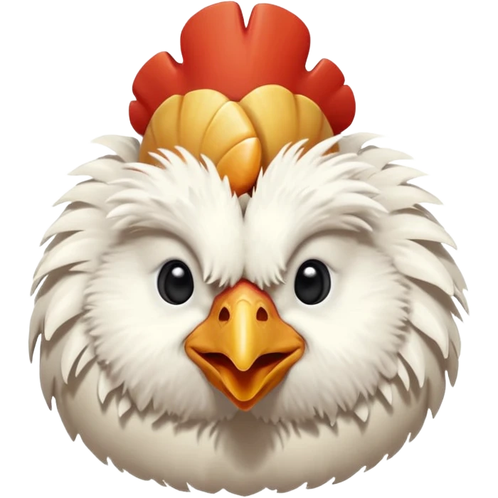 Poussin avec coquille sur la tête emoji