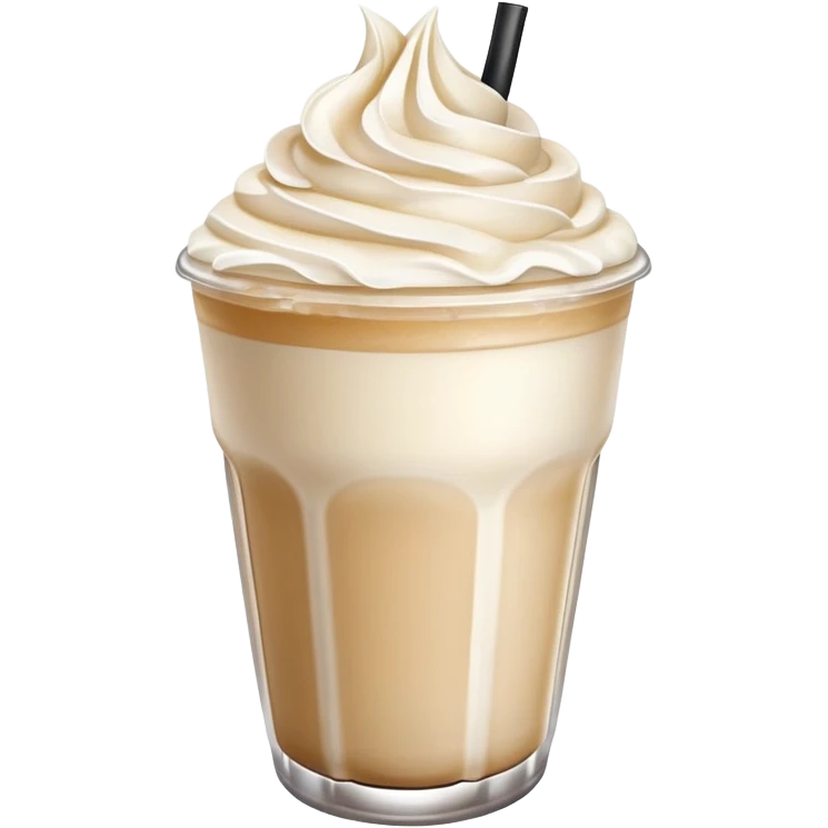 white frappe drink  emoji